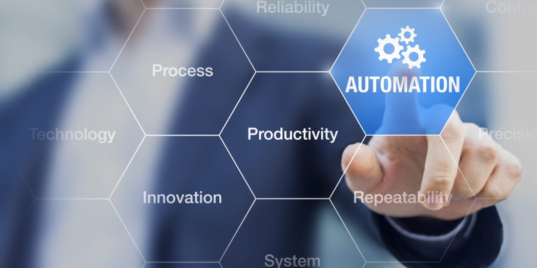 man selects a tile that has "automation" on it.