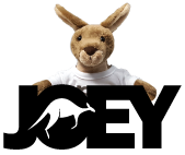Joey pouch sorter logo with a Kangaroo